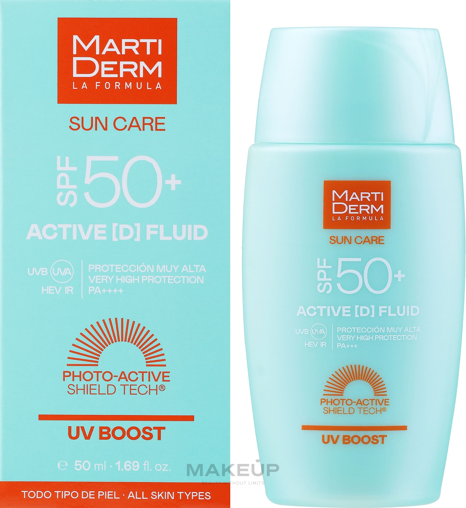 Płyn z filtrem przeciwsłonecznym - MartiDerm Sun Care Active (D) Fluid SPF 50+ — Zdjęcie 50 ml