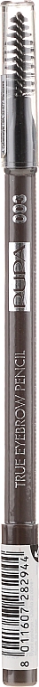Wodoodporna kredka do brwi - Pupa True Eyebrow Pencil Long-lasting Waterproof — Zdjęcie N1