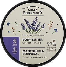 Masło do ciała Lawenda i olej lniany - Green Pharmacy — Zdjęcie N1