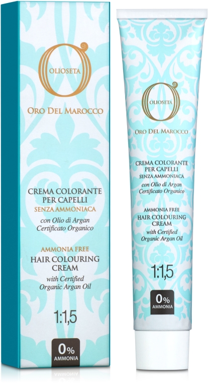 Krem koloryzujący do włosów bez amoniaku - Barex Italiana Olioseta 1:1.5