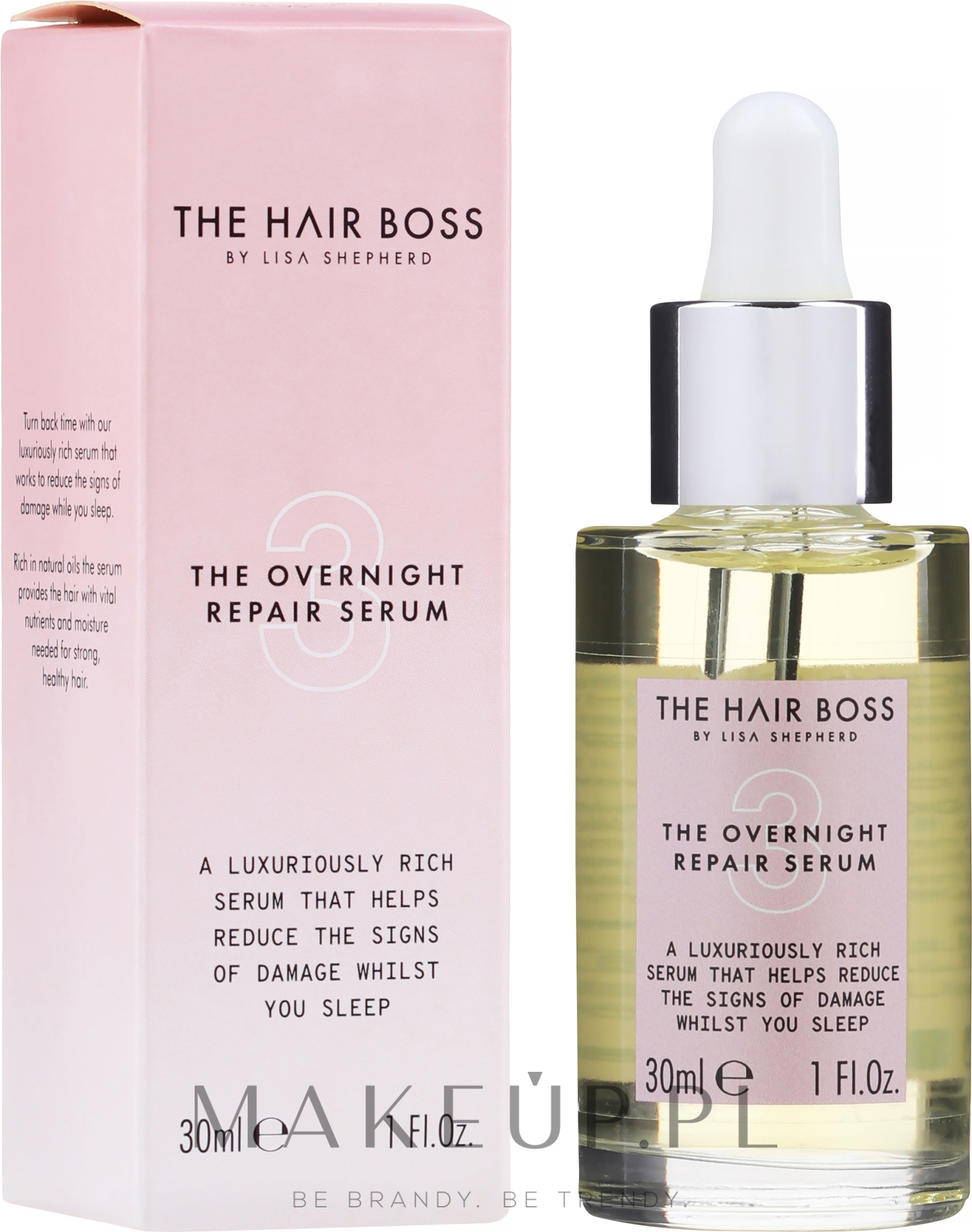 Wzmacniająco-odbudowujące serum do włosów na noc - The Hair Boss The Overnight Repair Serum — Zdjęcie 30 ml