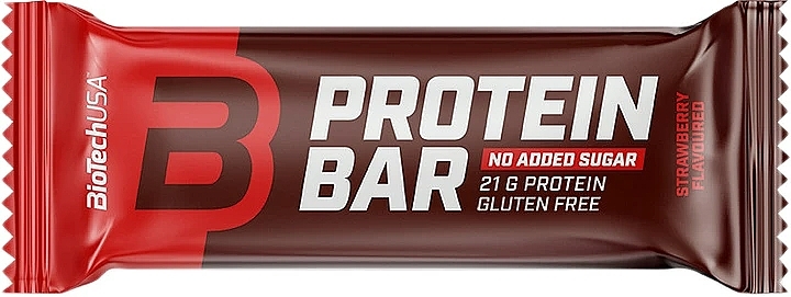 Truskawkowy baton proteinowy - BioTechUSA Protein Bar Strawberry — Zdjęcie N1