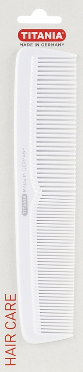 Plastikowy grzebień do włosów,19,5 cm, biały - Titania — Zdjęcie N1