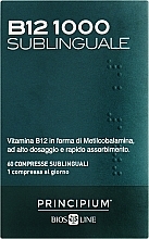 Suplement diety Witamina B 12, 1000 - BiosLine Principium B12 1000 Sublingual — Zdjęcie N1