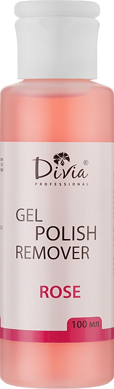 Żelowy zmywacz do paznokci z ekstraktem z róży - Divia Gel Nail Remover — Zdjęcie N1