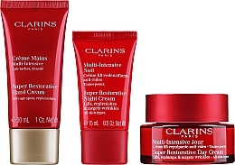 Zestaw - Clarins Super Restorative (day/cr/50ml + night/cr/15ml + h/cr/30ml) — Zdjęcie N2