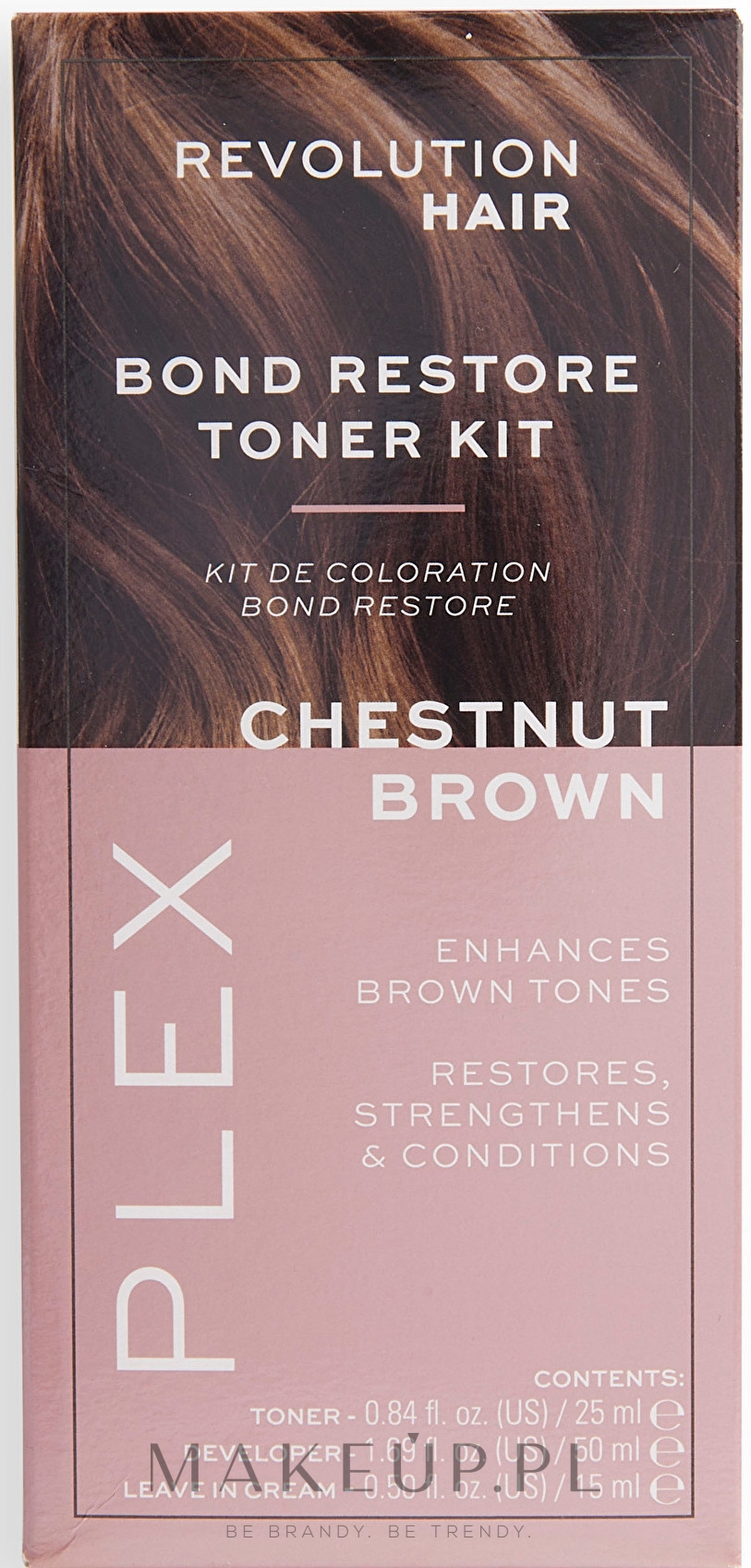 Zestaw wzmacniający kolor włosów - Revolution Haircare Plex Bond Restore Toner Kit — Zdjęcie Chestnut Brown