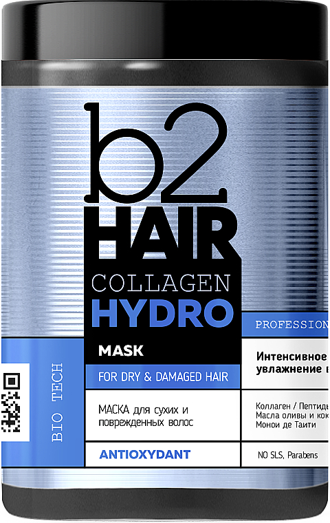 Kolagenowa maska do włosów suchych i zniszczonych - b2Hair Collagen Hydro Mask