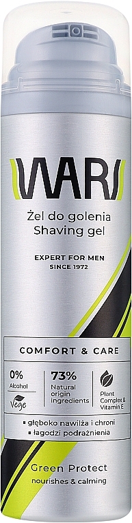 Żel do golenia dla mężczyzn z witaminą E - Wars Expert For Men  — Zdjęcie N1