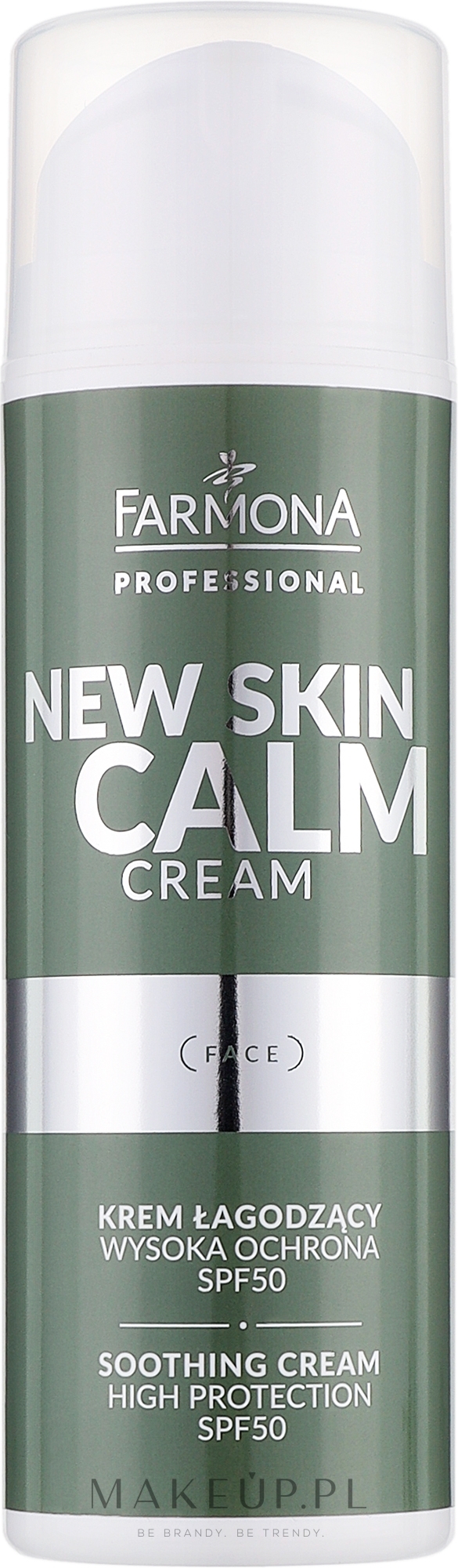 Łagodzący krem do twarzy z wysoką ochroną SPF 50 - Farmona Professional New Skin Calm Cream Face Soothing Cream High Protection SPF 50 — Zdjęcie 150 ml