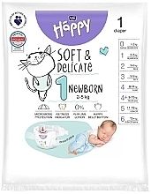 Kup Pieluchy dziecięce 2-5 kg, rozmiar 1 Newborn, 1 sztuka - Bella Baby Happy Soft & Delicate