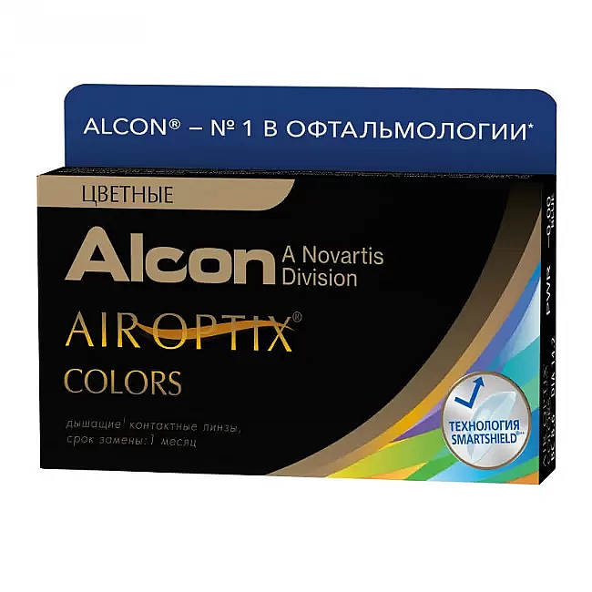 Kolorowe soczewki kontaktowe, 2 szt., honey - Alcon Air Optix Colors — Zdjęcie N1