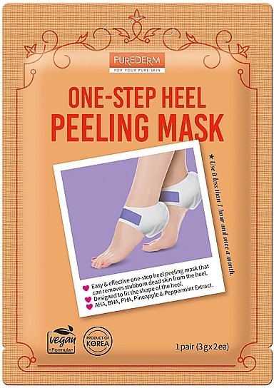 Maska peelingująca do pięt - Purederm One-step Heel Peeling Mask — Zdjęcie N1