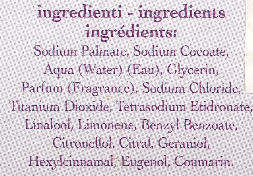 Zestaw naturalnych mydeł w kostce Cedr i lawenda - Saponificio Artigianale Fiorentino Capri Lavender & Cedar (3 x soap 100 g) — Zdjęcie N3