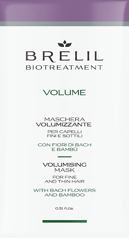 PREZENT! Maska dodająca objętości włosom cienkim - Brelil Bio Treatment Volume Hair Mask — Zdjęcie N1