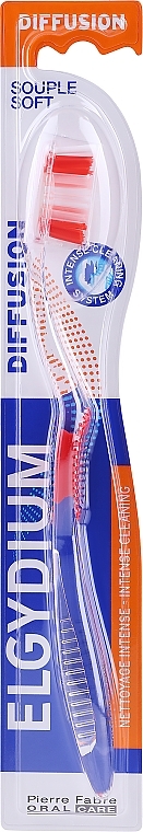 Szczoteczka do zębów Diffusion miękka, pomarańczowa - Elgydium Diffusion Soft Toothbrush — Zdjęcie N1