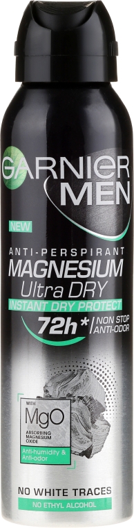 Antyperspirant w sprayu dla mężczyzn - Garnier Mineral Men Mineral Magnesium Ultra-Dry Anti-Perspirant Spray 72h — Zdjęcie N3