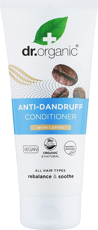 Kawowa odżywka przeciwłupieżowa - Dr Organic Organic Coffee Anti-Dandruff Conditioner 