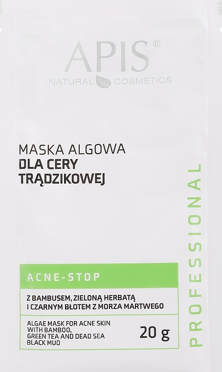 Maska algowa dla cery trądzikowej - APIS Professional Algae Mask For Acne Skin (mini) — Zdjęcie N1