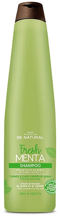 Szampon do włosów przetłuszczających się - Be Natural Fresh Menta Shampoo — Zdjęcie N1