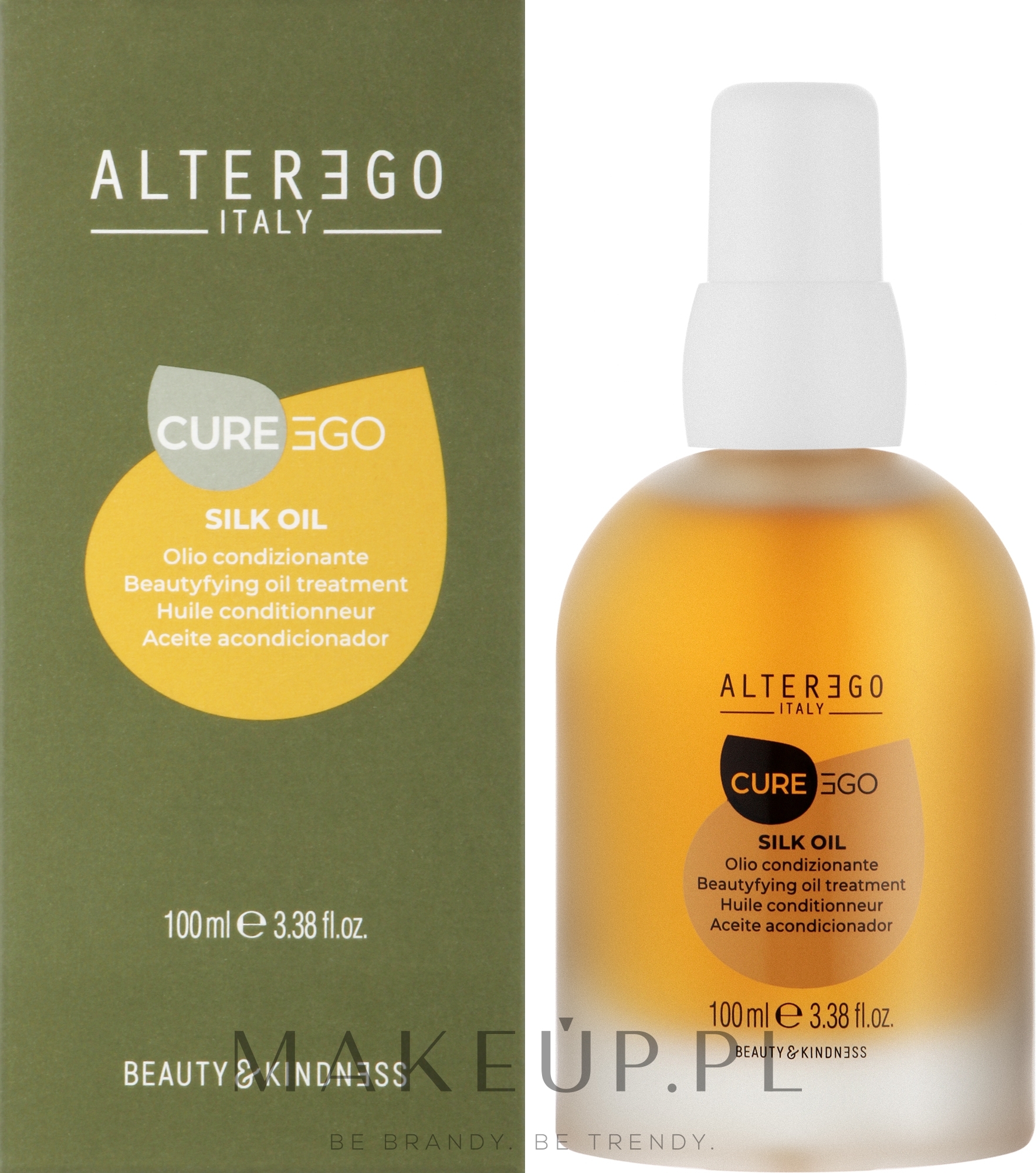 Olejek ujarzmiający niesforne i puszące się włosy - Alter Ego CureEgo Silk Oil Beautyfying Oil Treatment — Zdjęcie 100 ml
