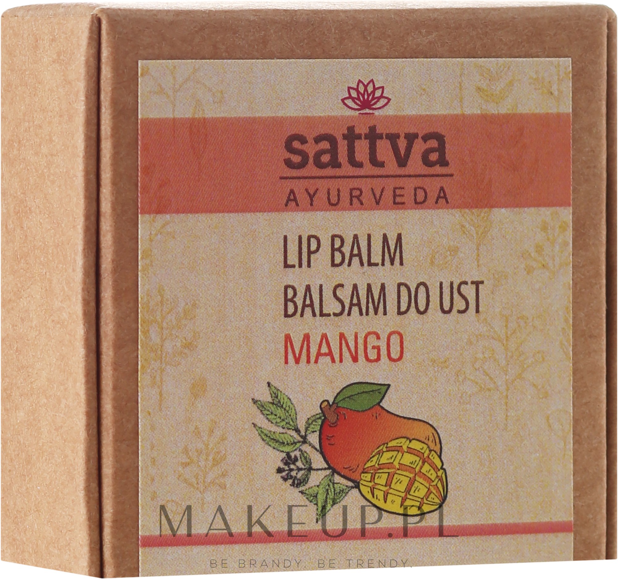Naturalny balsam do ust Mango - Swati Ayurveda — Zdjęcie 5 g