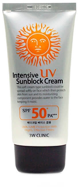 intensywny krem przeciwsłoneczny - 3W Clinic Intensive UV Sunblock Cream SPF50+