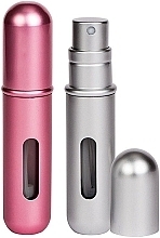 Kup Atomizer do perfum, różowy i srebrny - Pressit Refillable Perfume Atomiser Duo Pack Silver & Pink