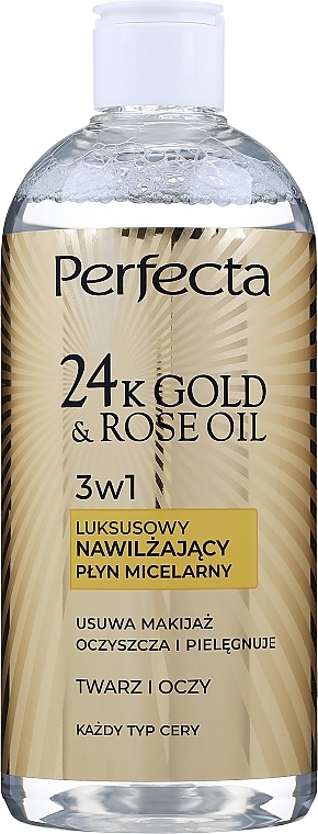 Płyn micelarny do twarzy - Perfecta 24k Gold & Rose Oil — Zdjęcie N1