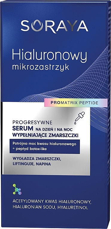 Serum przeciwzmarszczkowe do twarzy - Soraya Hyaluronic Microinjection Pro Matrix Peptide Wrinkle Filling Serum  — Zdjęcie N2