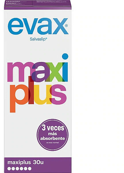 Wkładki higieniczne, Maxi Plus, 30 szt. - Evax Salvaslip — Zdjęcie N1