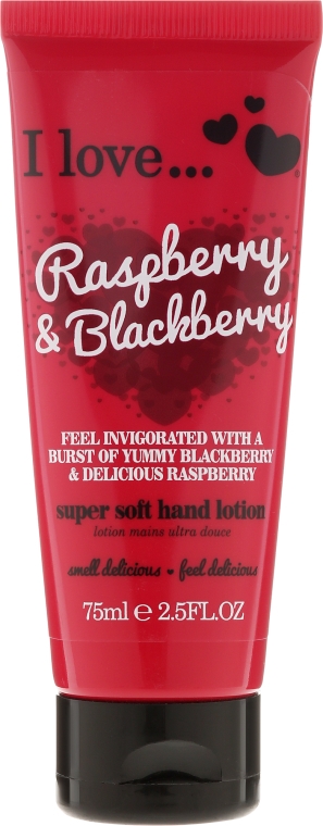Zmiękczający balsam do rąk - I Love... Raspberry & Blackberry Super Soft Hand Lotion