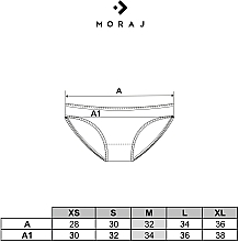 Majtki bikini damskie z nadrukiem lamparta, szare - Moraj — Zdjęcie N2