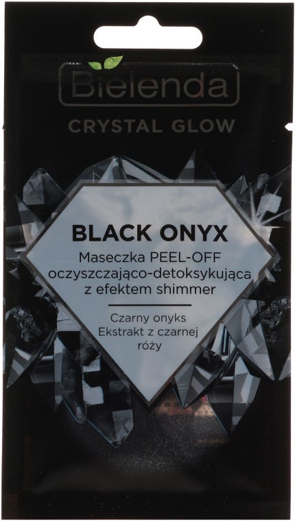 Maseczka peel-off oczyszczająco-detoksykująca z efektem shimmer Czarny onyks - Bielenda Crystal Glow Black Onyx Peel-off Mask