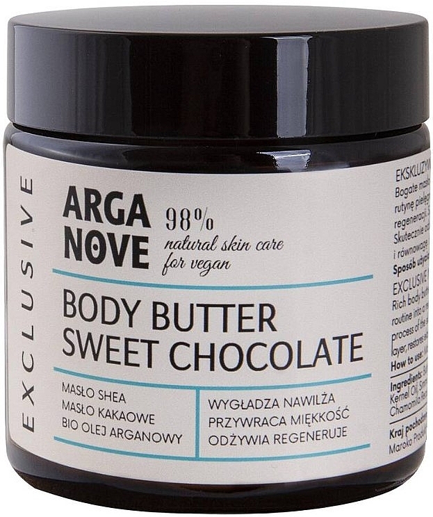 PRZECENA! Eksluzywne masło do ciała Słodka czekolada - Arganove Body Butter Sweet Chocolate * — Zdjęcie N1