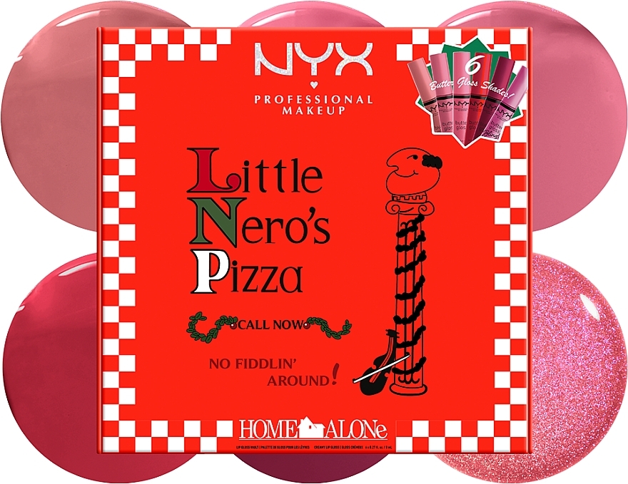 Zestaw do makijażu ust - NYX Professional Makeup Home Alone Little Nero's Pizza Butter Gloss Set — Zdjęcie N11