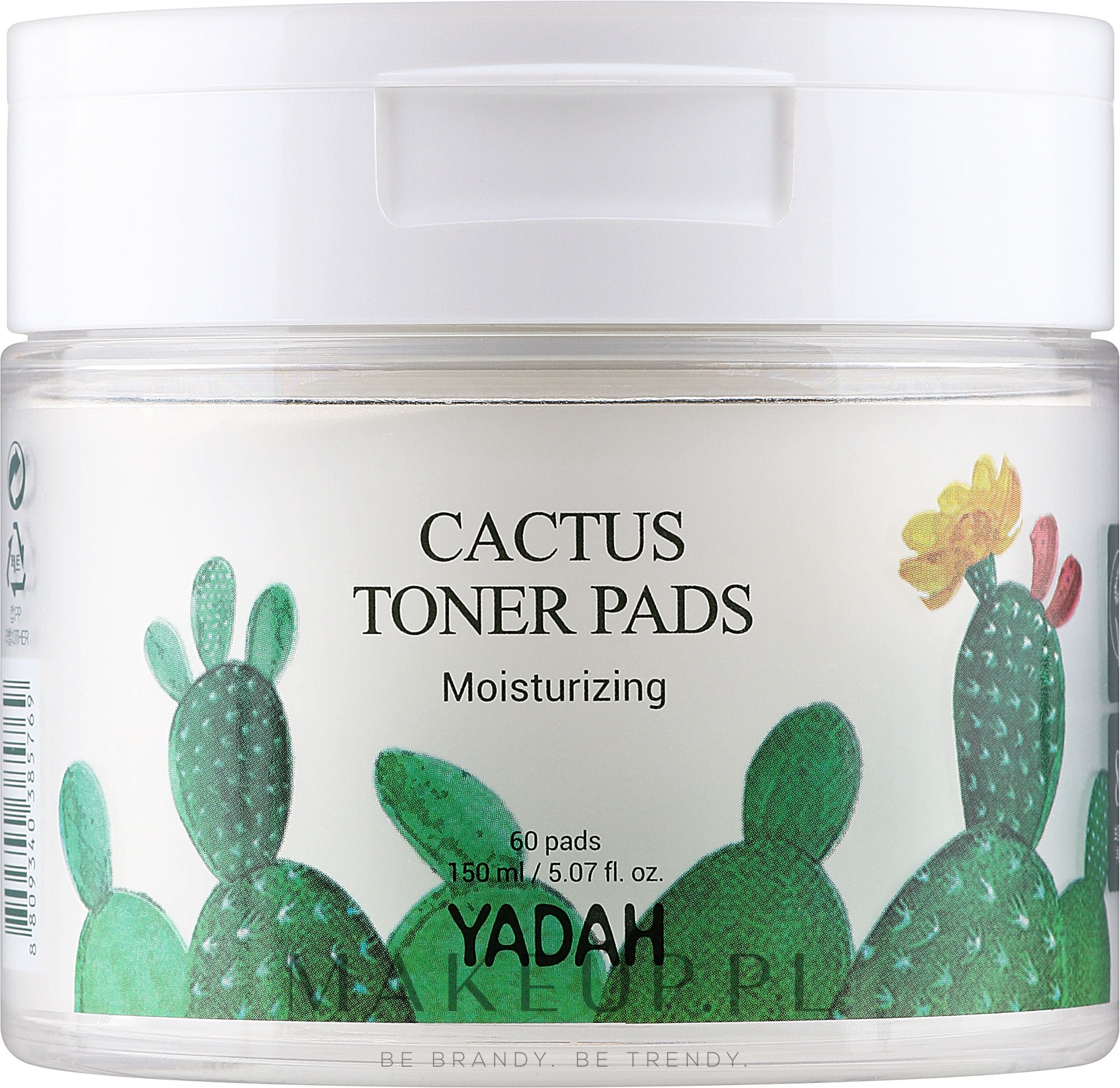 Nawilżające płatki do twarzy z ekstraktem z kaktusa - Yadah Cactus Moisturizing Toner Pads — Zdjęcie 60 szt.