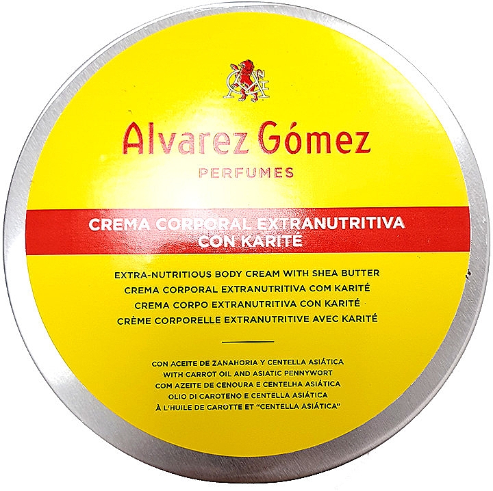 Alvarez Gomez Agua De Colonia Concentrada Crema de Karite Corporal - Krem do ciała — Zdjęcie N1