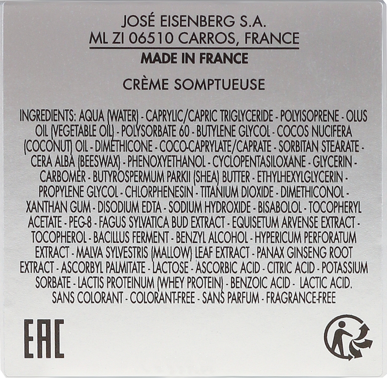 Krem do skóry wokół oczu - Jose Eisenberg Excellence Creme Somptueuse — Zdjęcie N3