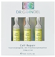 Odmładzający koncentrat do twarzy w ampułkach z komórkami fitostemowymi jabłka i winogron - Dr. Grandel Cell Repair — Zdjęcie N1