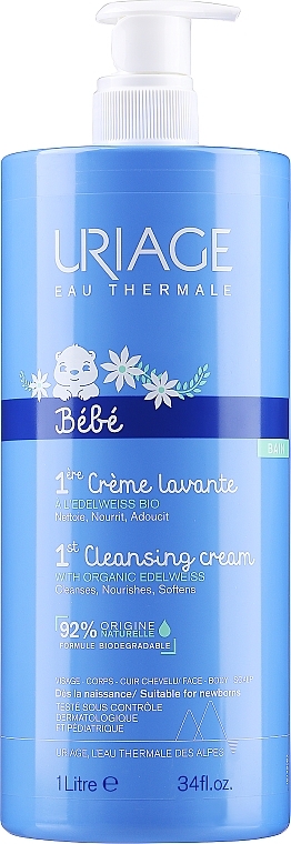 Pieniący się krem do mycia ciała dla dzieci i niemowląt - Uriage Babies Crème Lavante — Zdjęcie N5