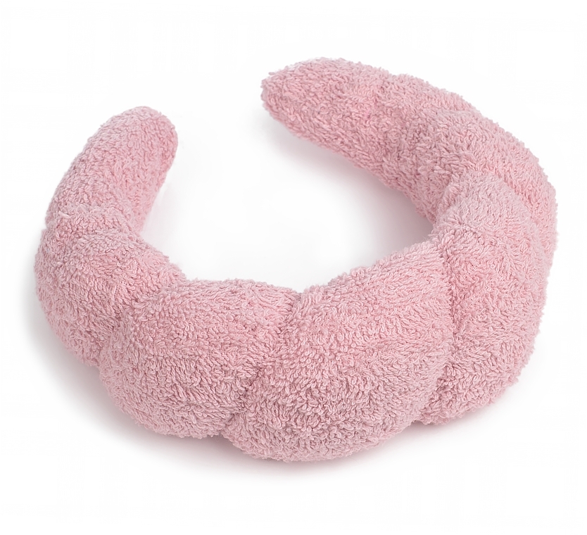 Opaska do rutynowych zabiegów kosmetycznych, różowa Easy Spa - MAKEUP Spa Headband Face Washing Pink — Zdjęcie N3