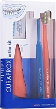 Zestaw ortodontyczny, opcja 20 (pomarańczowy, niebieski) - Curaprox Ortho Kit (brush/1pcs + brushes 07,14,18/3pcs + UHS/1pcs + orthod/wax/1pcs + box) — Zdjęcie N1