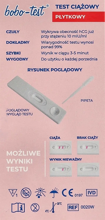 Test ciążowy płytkowy - Diagnosis Bobo-Test — Zdjęcie N2