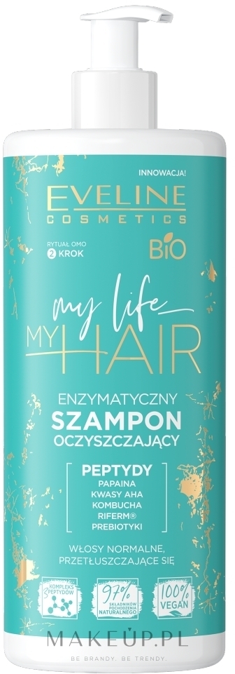 Enzymatyczny szampon oczyszczający - Eveline Cosmetics My Life My Hair — Zdjęcie 500 ml