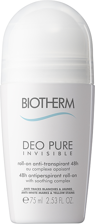 Antyperspirant w kulce - Biotherm Deo Pure Invisible Roll-on Antiperspirant 48H — Zdjęcie N1