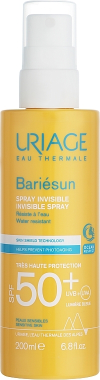 Niewidoczny spray ochronny do twarzy i ciała - Uriage Bariesun Protective Spray SPF 50 — Zdjęcie N1