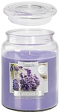 Świeca aromatyczna premium w szkle Lawenda - Bispol Premium Line Aura Scented Candle Lavender — Zdjęcie N2