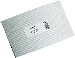 Półokrągły pilnik do paznokci 100/180, biały - Tufi Profi Premium — Zdjęcie N1