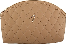 Kosmetyczka pikowana, A6111VT CUO, brązowa - Janeke Medium quilted pouch, leather color — Zdjęcie N1